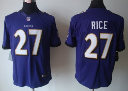 Nike Baltimore Ravens #27 Ray Rice Purple Limited Jersey