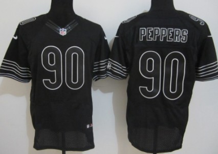 Nike Chicago Bears #90 Julius Peppers Black Elite Jersey