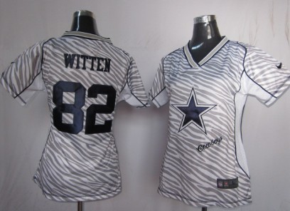 Nike Dallas Cowboys #82 Jason Witten 2012 Womens Zebra Fashion Jersey