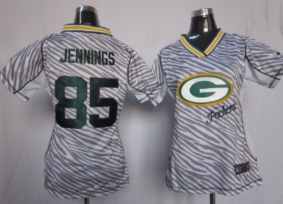 Nike Green Bay Packers #85 Greg Jennings 2012 Womens Zebra Fashion Jersey