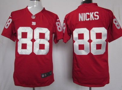 Nike New York Giants #88 Hakeem Nicks Red Game Jersey