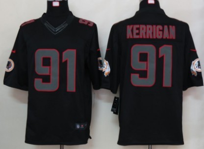 Nike Washington Redskins #91 Ryan Kerrigan Black Impact Limited Jersey 