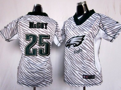 Nike Philadelphia Eagles #25 LeSean McCoy 2012 Womens Zebra Fashion Jersey 