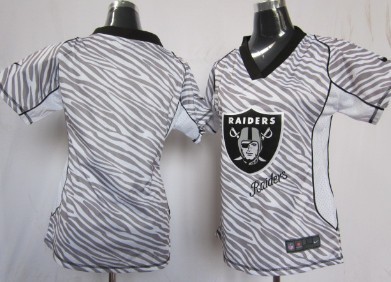 Nike Oakland Raiders Blank 2012 Womens Zebra Fashion Jersey 