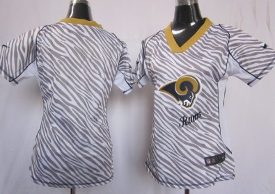 Nike St. Louis Rams Blank 2012 Womens Zebra Fashion Jersey 