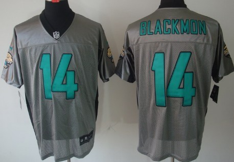 Nike Jacksonville Jaguars #14 Justin Blackmon Gray Shadow Elite Jersey 