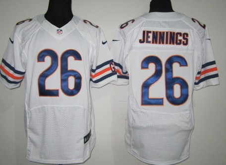 Nike Chicago Bears #26 Tim Jennings White Elite Jersey 