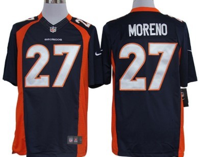 Nike Denver Broncos #27 Knowshon Moreno Blue Limited Jersey 