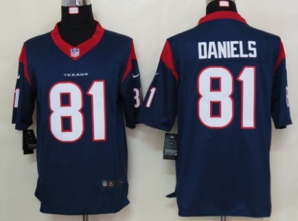 Nike Houston Texans #81 Owen Daniels Blue Limited Jersey 