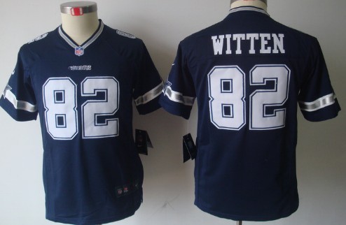 Nike Dallas Cowboys #82 Jason Witten Blue Limited Kids Jersey 