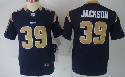 Nike St. Louis Rams #39 Steven Jackson Navy Blue Limited Kids Jersey 