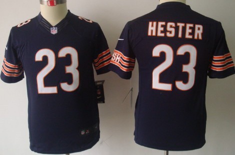 Nike Chicago Bears #23 Devin Hester Blue Limited Kids Jersey 