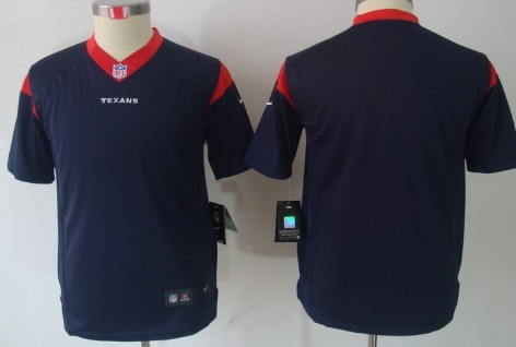 Nike Houston Texans Blank Blue Limited Kids Jersey 