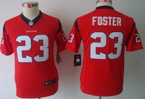 Nike Houston Texans #23 Arian Foster Red Limited Kids Jersey 