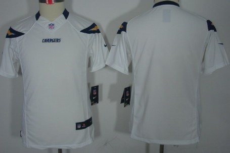 Nike San Diego Chargers Blank White Limited Kids Jersey 