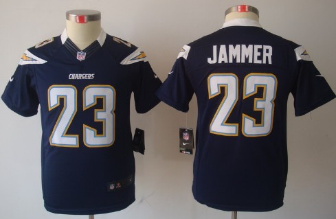 Nike San Diego Chargers #23 Quentin Jammer Navy Blue Limited Kids Jersey 