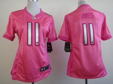 Nike Atlanta Falcons #11 Julio Jones Pink Love Womens Jersey 