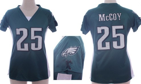 Nike Philadelphia Eagles #25 LeSean McCoy 2012 Dark Green Womens Draft Him II Top Jersey  