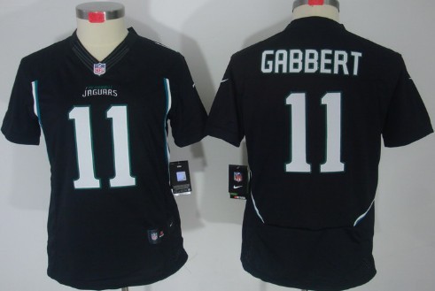 Nike Jacksonville Jaguars #11 Blaine Gabbert Black Limited Womens Jersey 