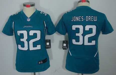 Nike Jacksonville Jaguars #32 Maurice Jones-Drew Green Limited Womens Jersey 