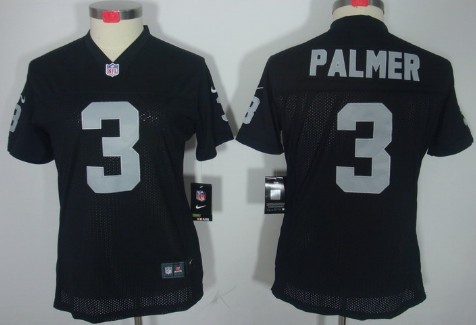 Nike Oakland Raiders #3 Carson Palmer Black Limited Womens Jersey 