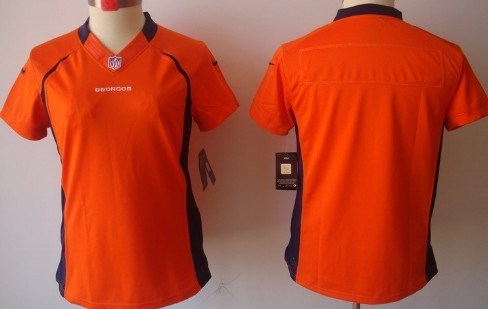 Nike Denver Broncos Blank Orange Limited Womens Jersey 