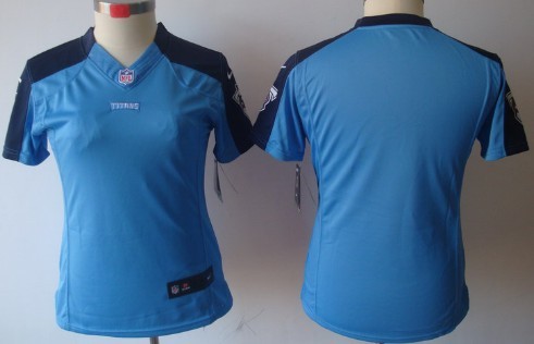 Nike Tennessee Titans Blank Light Blue Limited Womens Jersey 