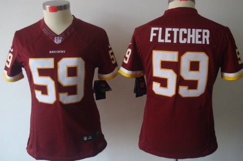 Nike Washington Redskins #59 London Fletcher Red Limited Womens Jersey 