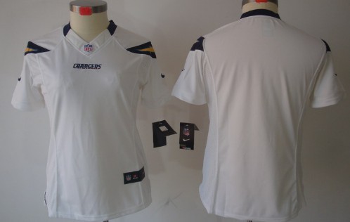 Nike San Diego Chargers Blank White Limited Womens Jersey 