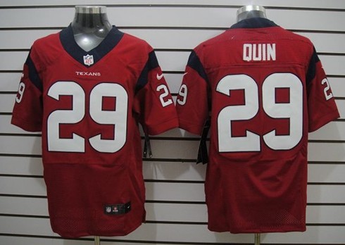 Nike Houston Texans #29 Glover Quin Red Elite Jersey 