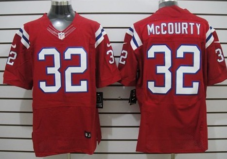 Nike New England Patriots #32 Devin McCourty Red Elite Jersey 