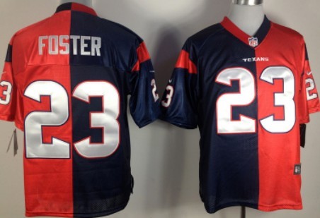 Nike Houston Texans #23 Arian Foster Blue/Red Two Tone Elite Jersey 