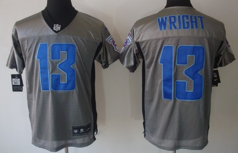 Nike Tennessee Titans #13 Kendall Wright Gray Shadow Elite Jersey 