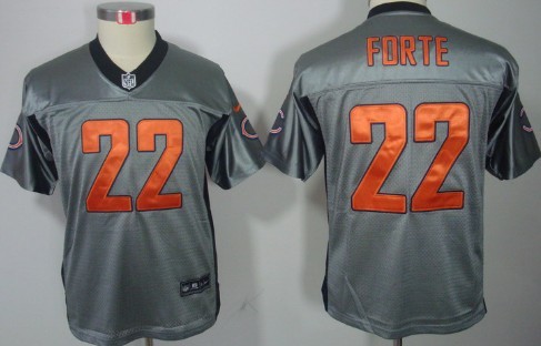 Nike Chicago Bears #22 Matt Forte Gray Shadow Kids Jersey 