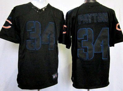 Nike Chicago Bears #34 Walter Payton Black Impact Limited Jersey 