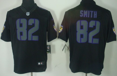 Nike Baltimore Ravens #82 Torrey Smith Black Impact Limited Jersey 