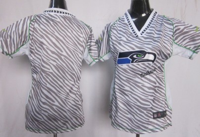 Nike Seattle Seahawks Blank 2012 Womens Zebra Fashion Jersey 