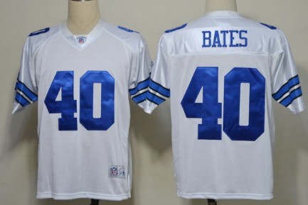 Dallas Cowboys #40 Bill Bates White Legend Jersey 