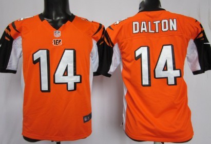 Nike Cincinnati Bengals #14 Andy Dalton Orange Game Kids Jersey 