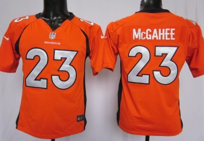 Nike Denver Broncos #23 Willis McGahee Orange Game Kids Jersey 