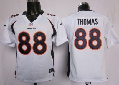 Nike Denver Broncos #88 Demaryius Thomas White Game Kids Jersey 