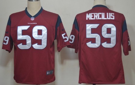 Nike Houston Texans #59 Whitney Mercilus Red Game Jersey 