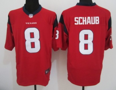 Nike Houston Texans #8 Matt Schaub Red Game Jersey 