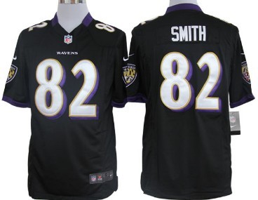 Nike Baltimore Ravens #82 Torrey Smith Black Game Jersey 