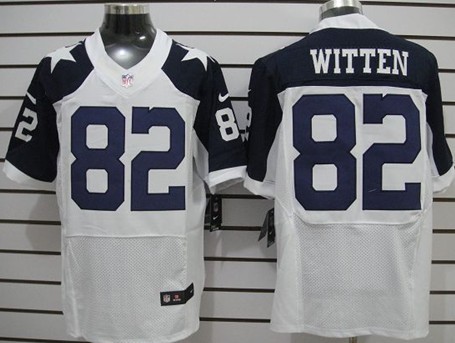 Nike Dallas Cowboys #82 Jason Witten White Thanksgiving Elite Jersey 