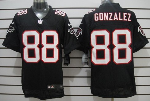 Nike Atlanta Falcons #88 Tony Gonzalez Black Elite Jersey 