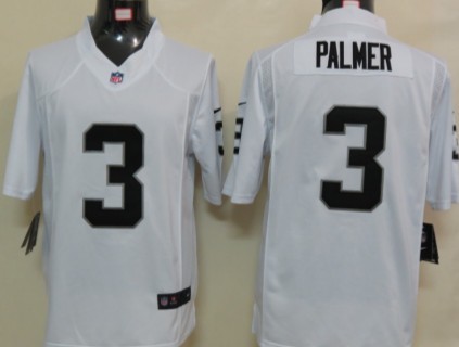 Nike Oakland Raiders #3 Carson Palmer White Limited Jersey 