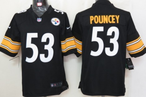 Nike Pittsburgh Steelers #53 Maurkice Pouncey Black Limited Jersey 