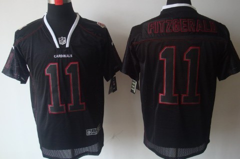 Nike Arizona Cardinals #11 Larry Fitzgerald Lights Out Black Elite Jersey