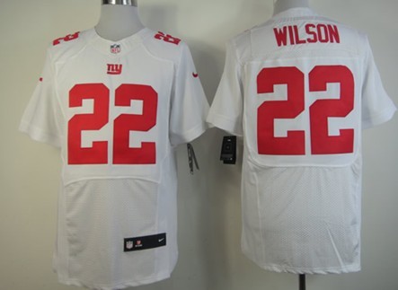 Nike New York Giants #22 David Wilson White Elite Jersey